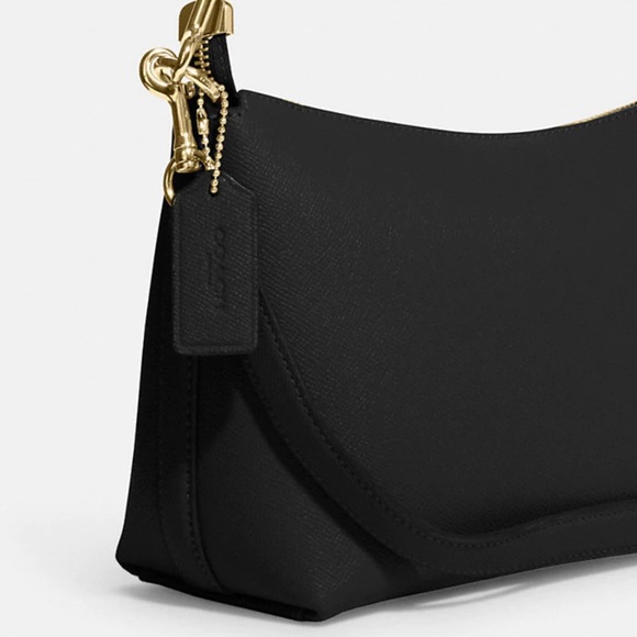 COACH Clara Handbag Shoulder Bag in Black Leather Crossbody Purse AUTHENTIC NWT - Picture 7 of 9